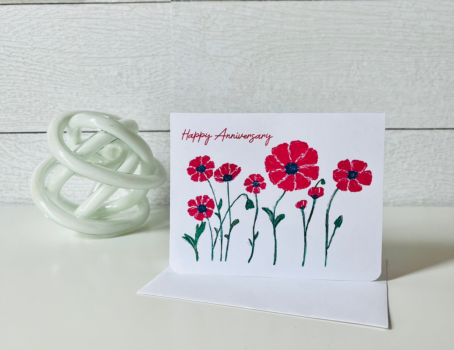 Daisy Field Handmade Anniversary Greeting Card