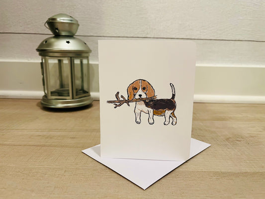 Beagle Handmade Greeting Card