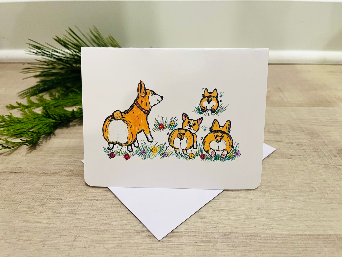 Corgis Handmade Greeting Card