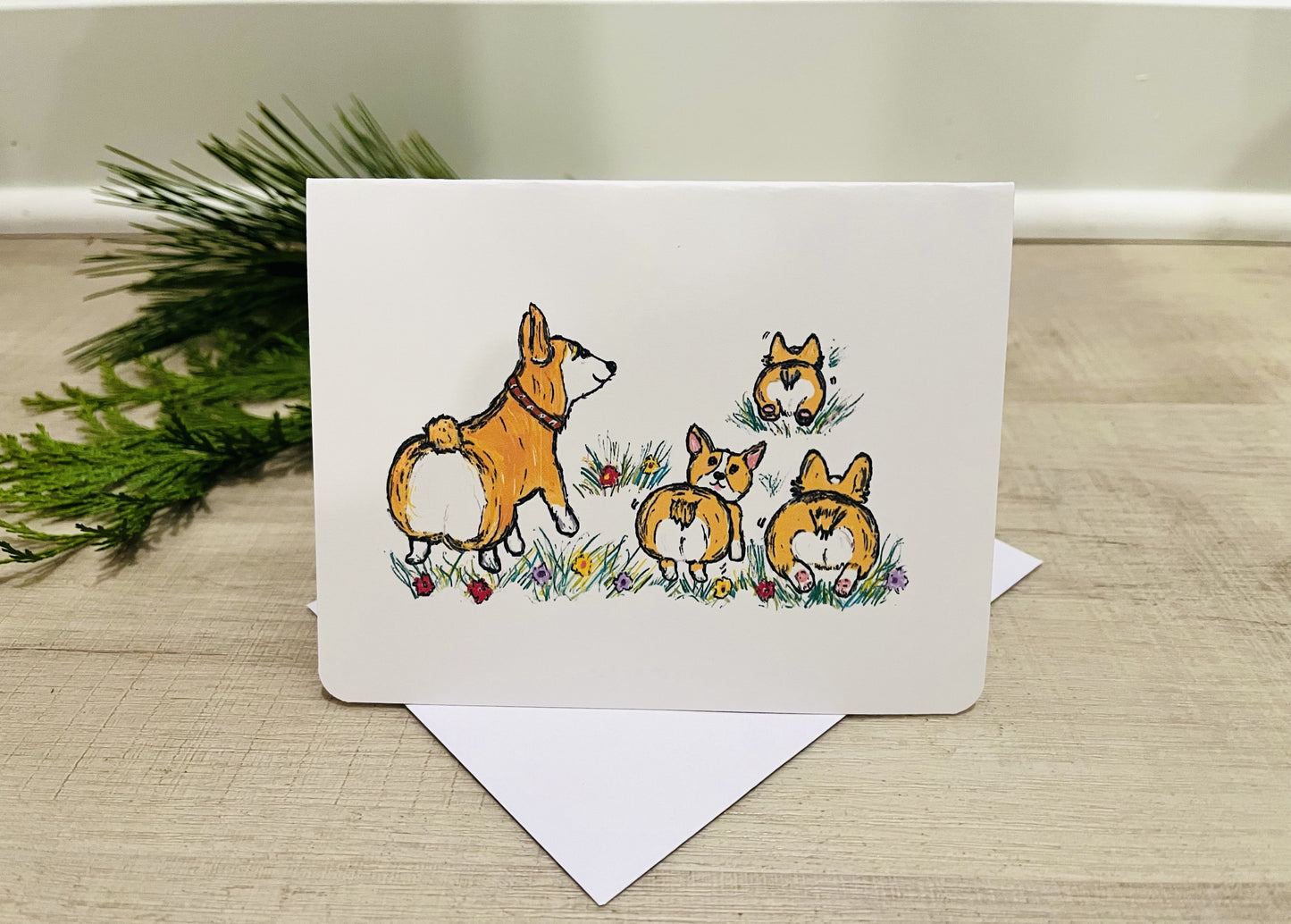 Corgis Handmade Greeting Card
