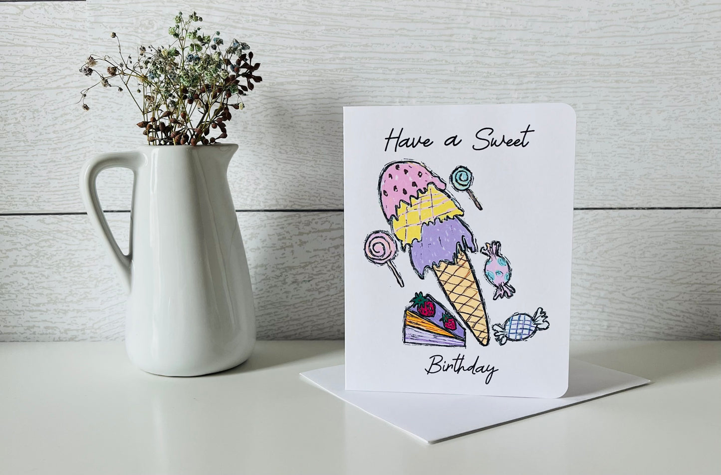 Sweet Treats Handmade Birthday Greeting Card