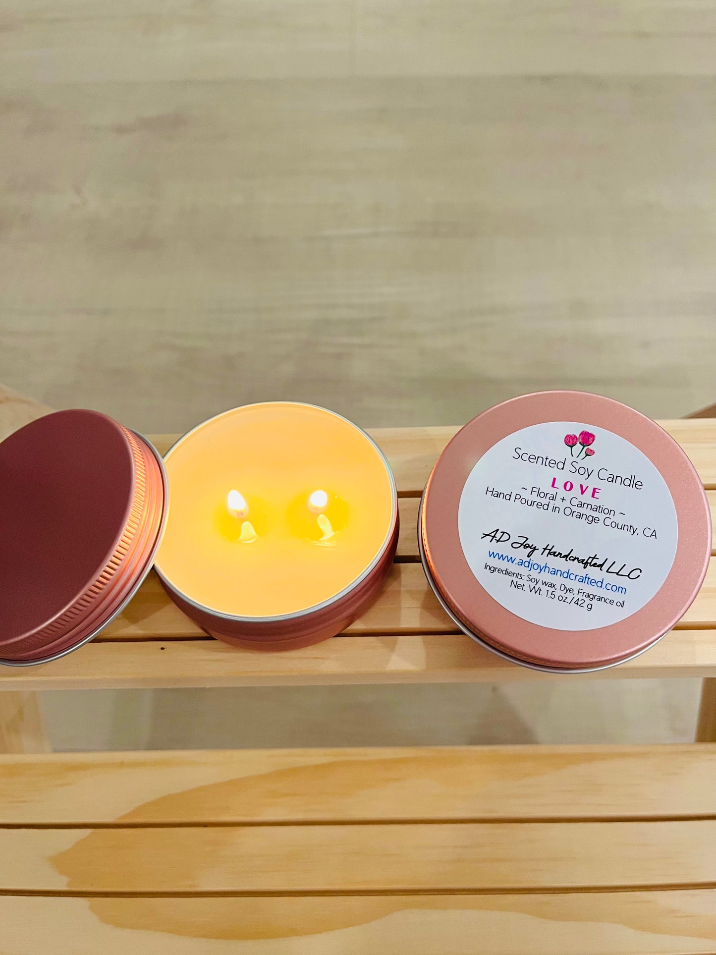 Floral Aroma Hand Poured Soy Candle 1.5oz