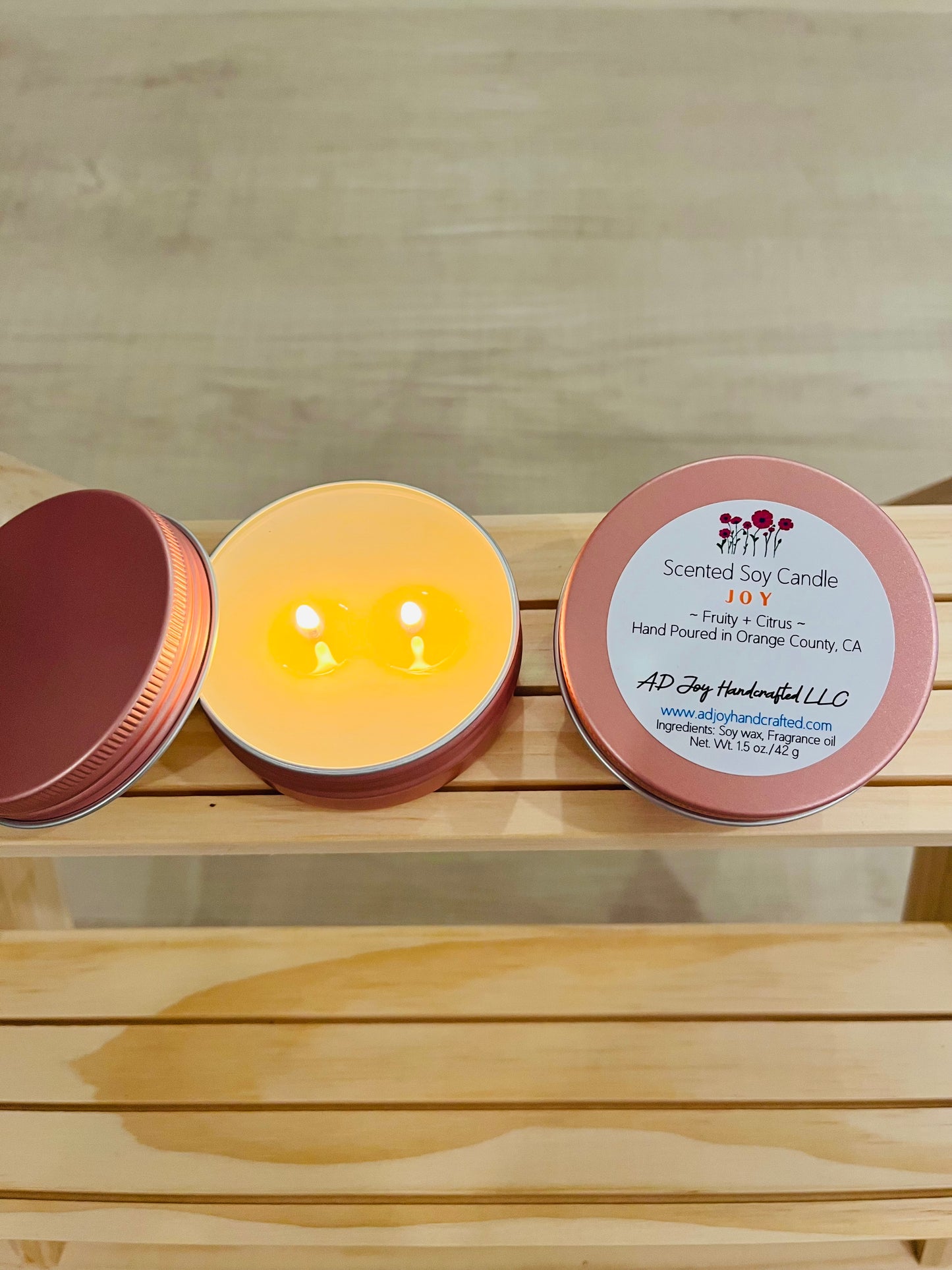 Fruity Aroma Hand Poured Soy Candle 1.5oz