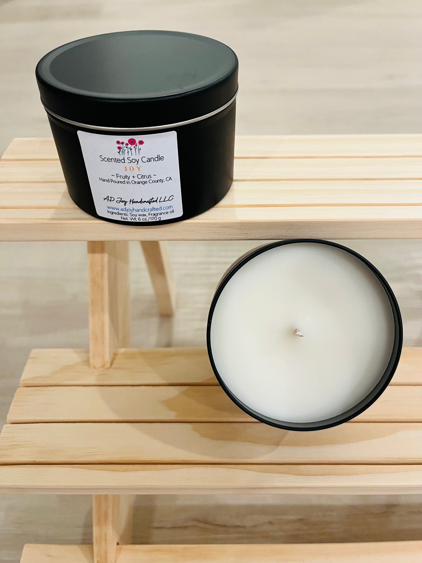 Fruity Aroma Hand Poured Soy Candle 6oz