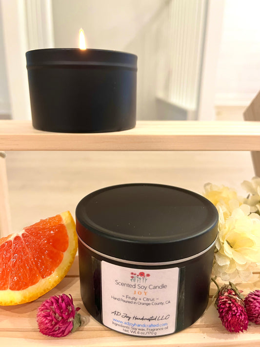 Fruity Aroma Hand Poured Soy Candle 6oz