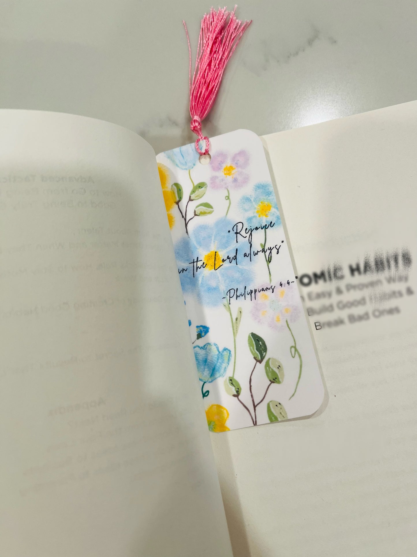 Floral Handmade Bookmark