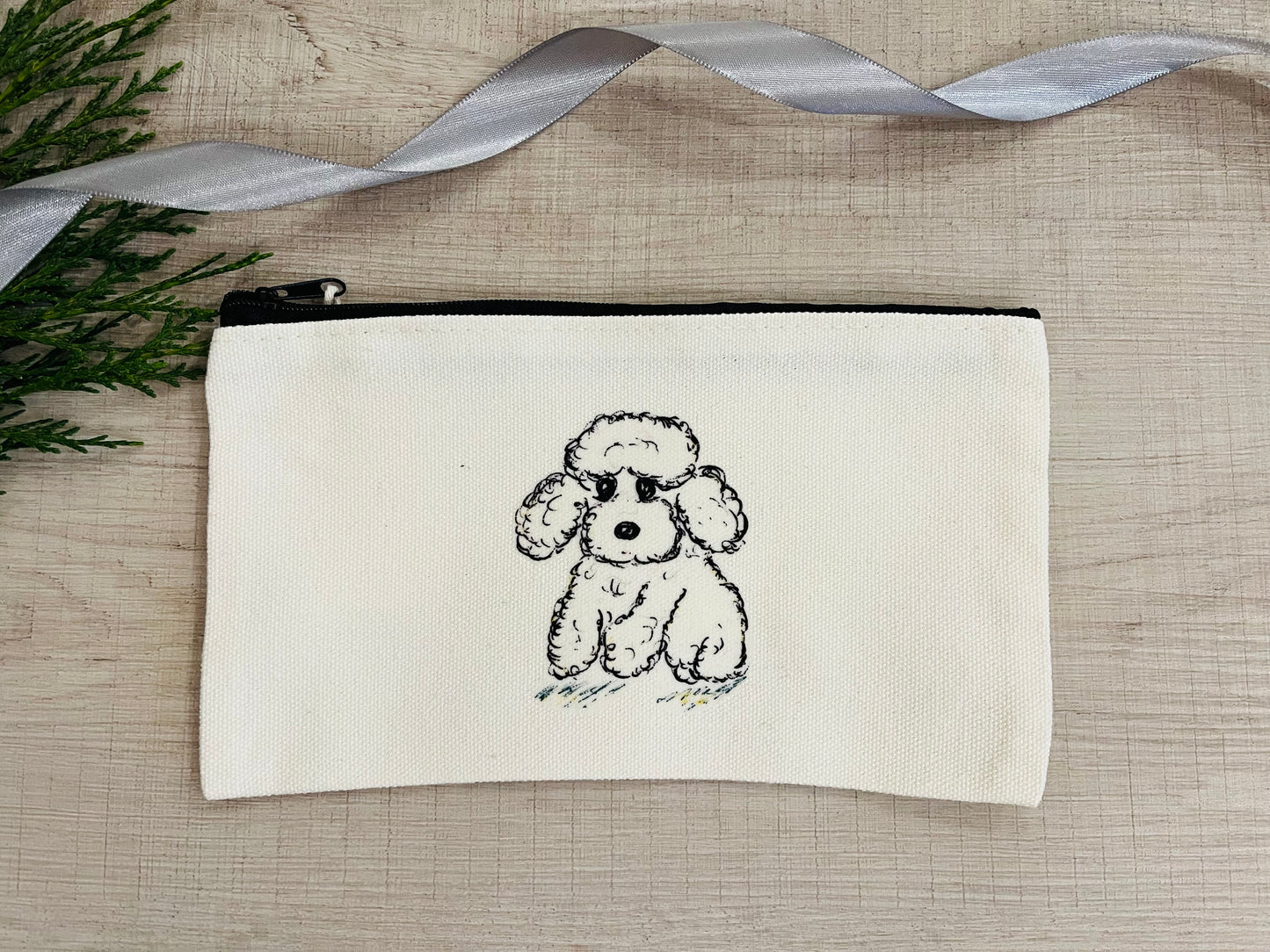 Canvas Pouch - Poodle