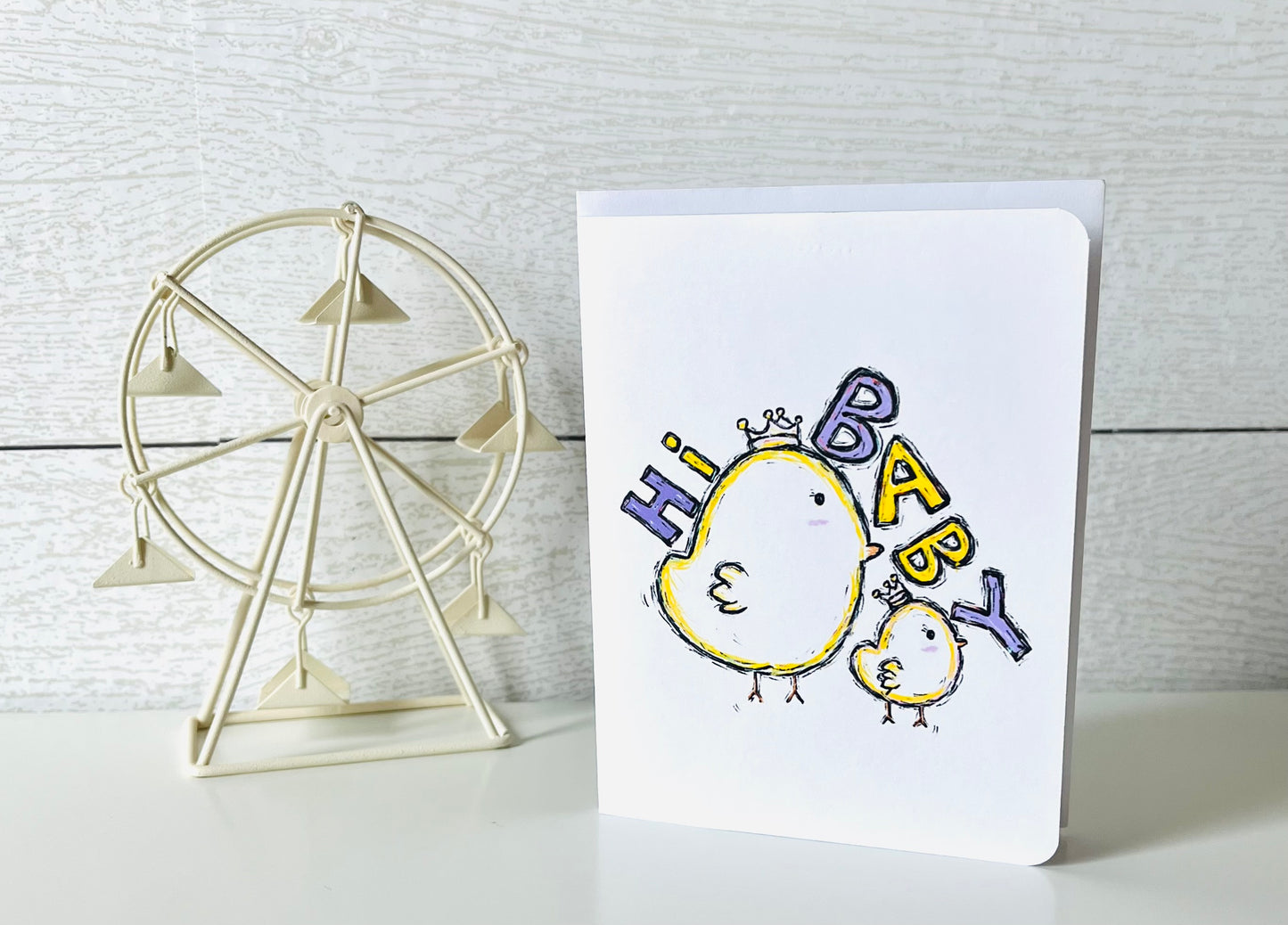 "Hi Baby" Congrats Handmade Greeting Card