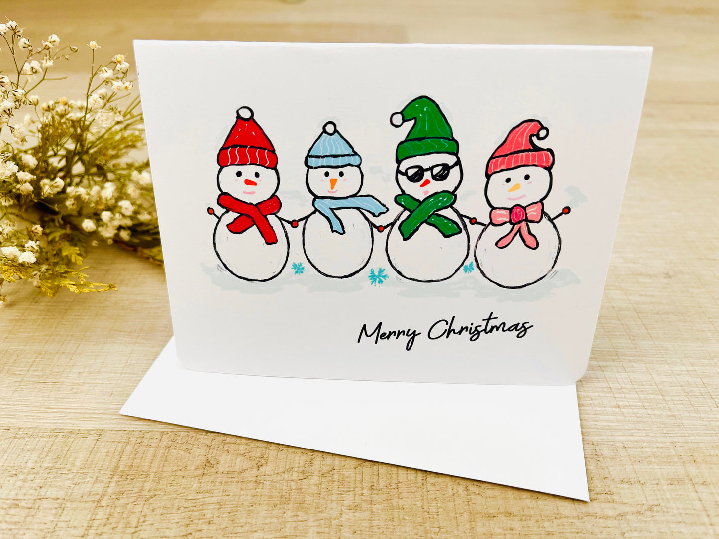 Snowmen Merry Christmas Greeting Card