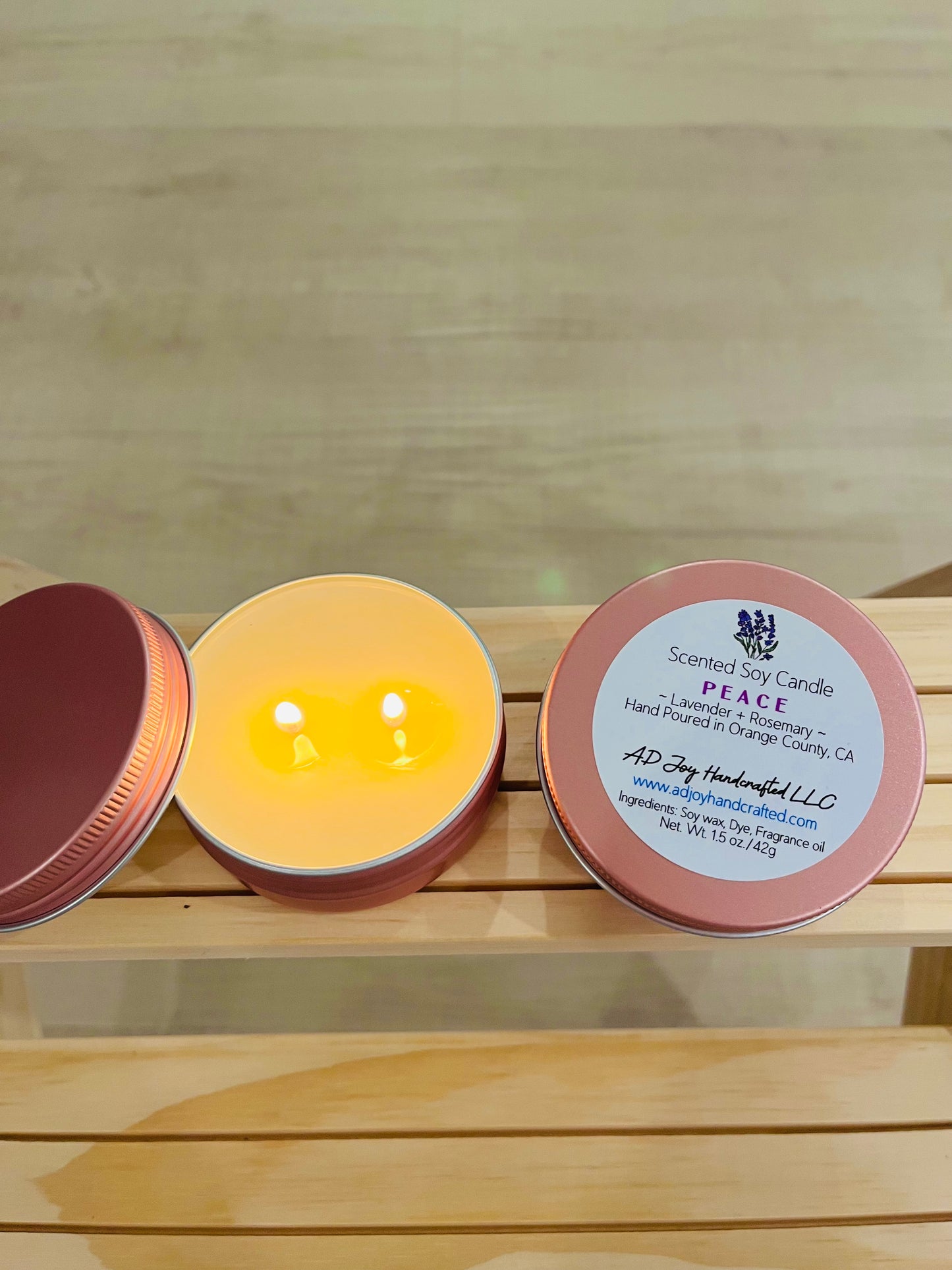 Lavender Aroma Hand Poured Soy Candle 1.5oz