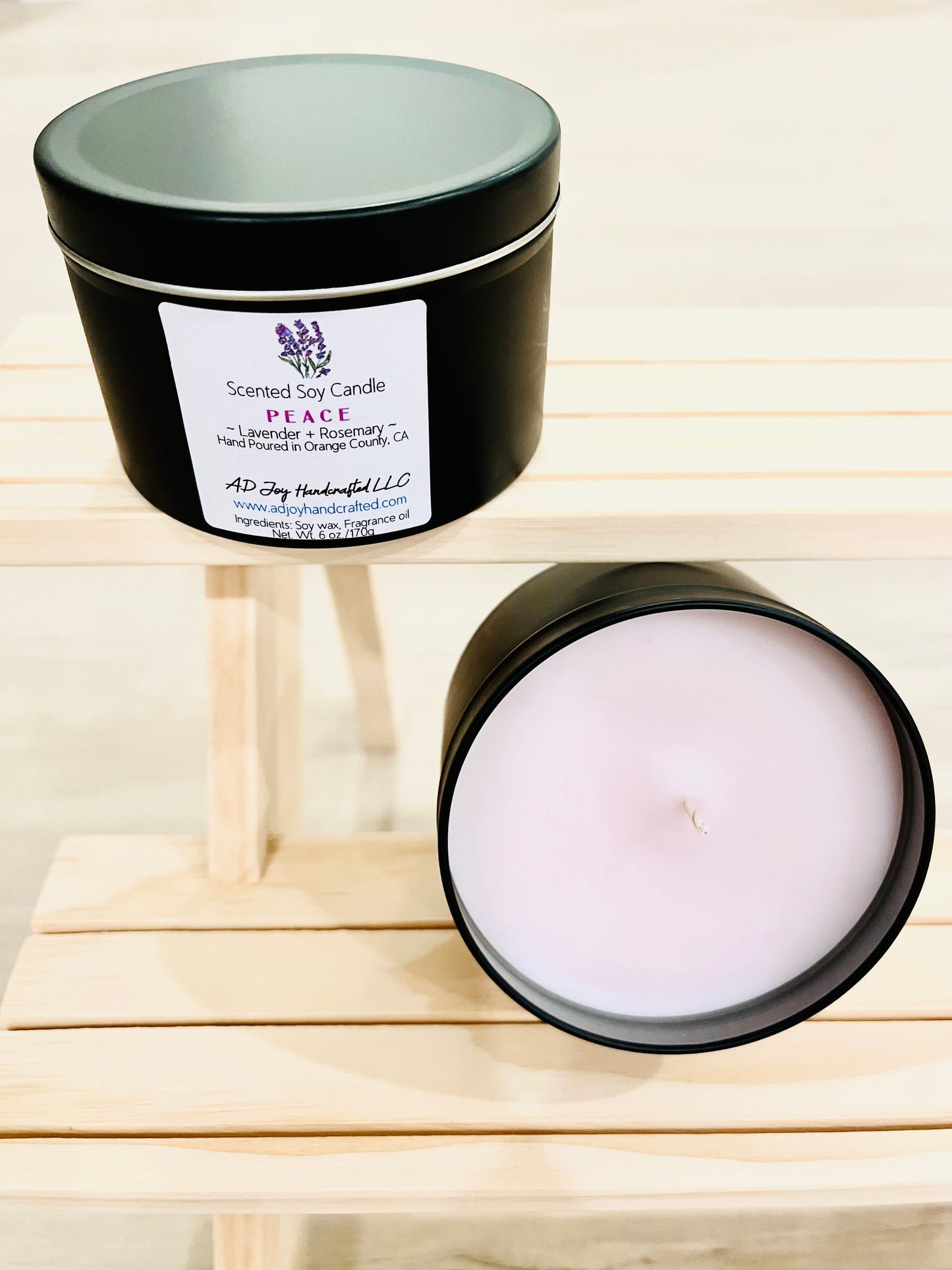 Lavender Aroma Hand Poured Soy Candle 6oz