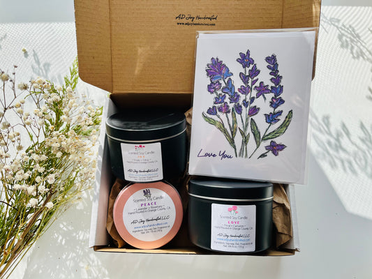 Hand Poured Scented Candle Gift Set