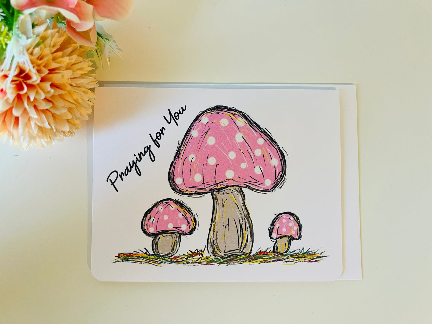 Praying for You Handmade Encouragement Greeting Card