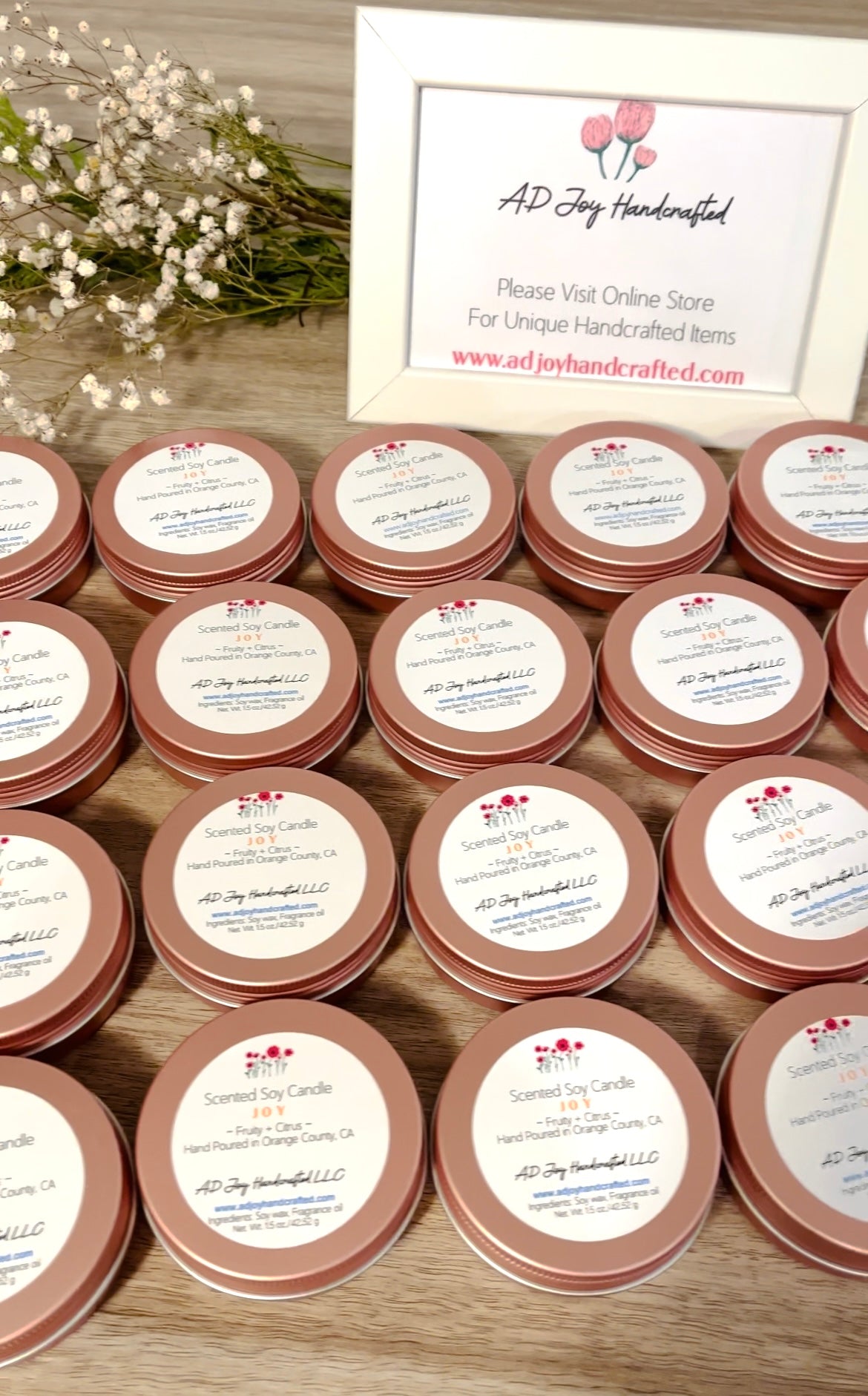 Hand Poured Soy Candle Party Favors