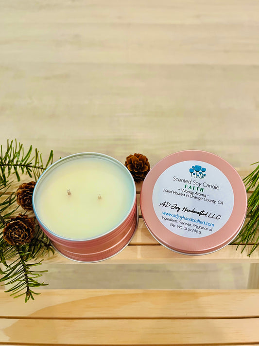 Woody Aroma Hand Poured Soy Candle 1.5oz