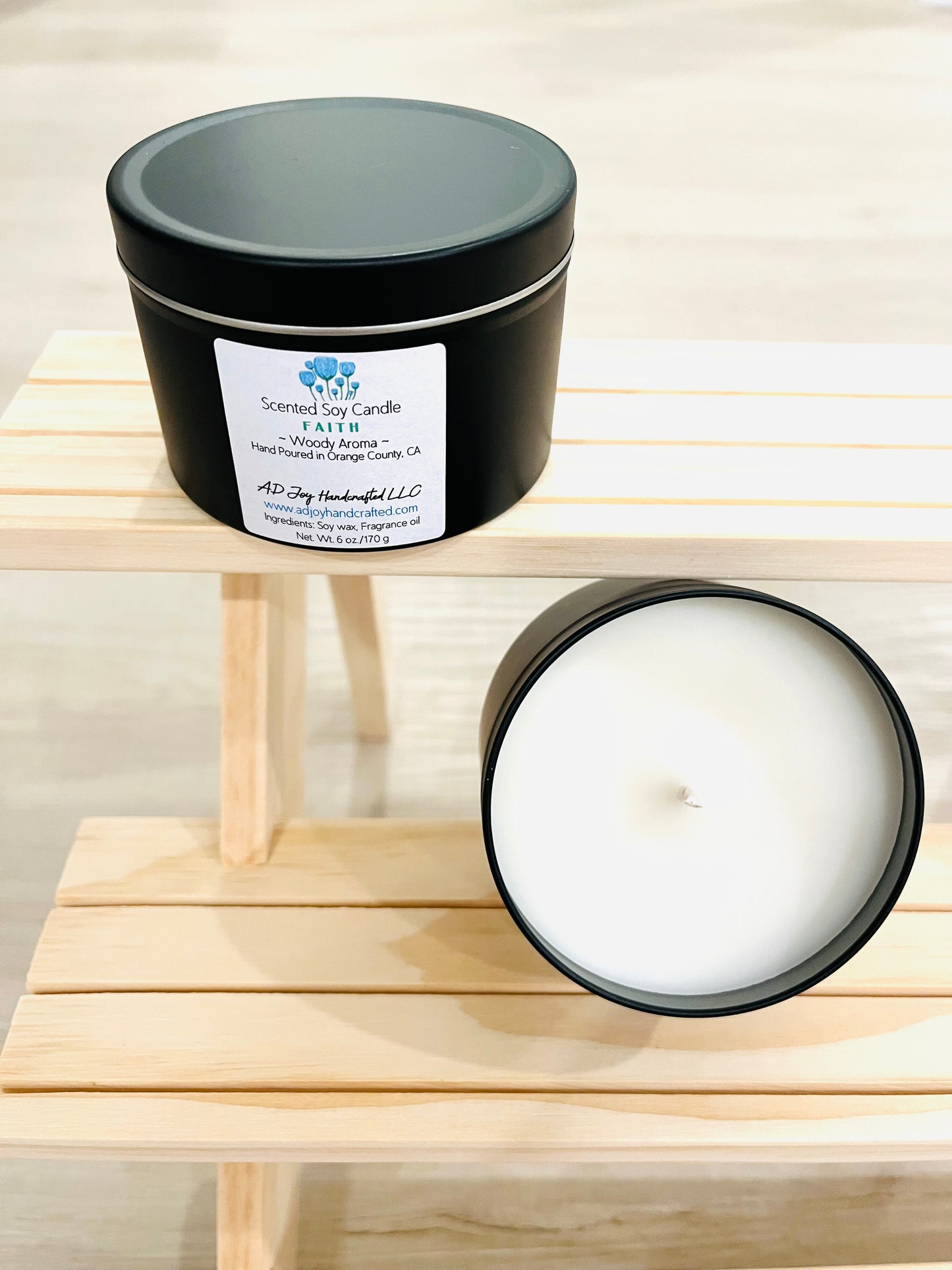 Woody Aroma Hand Poured Soy Candle 6oz