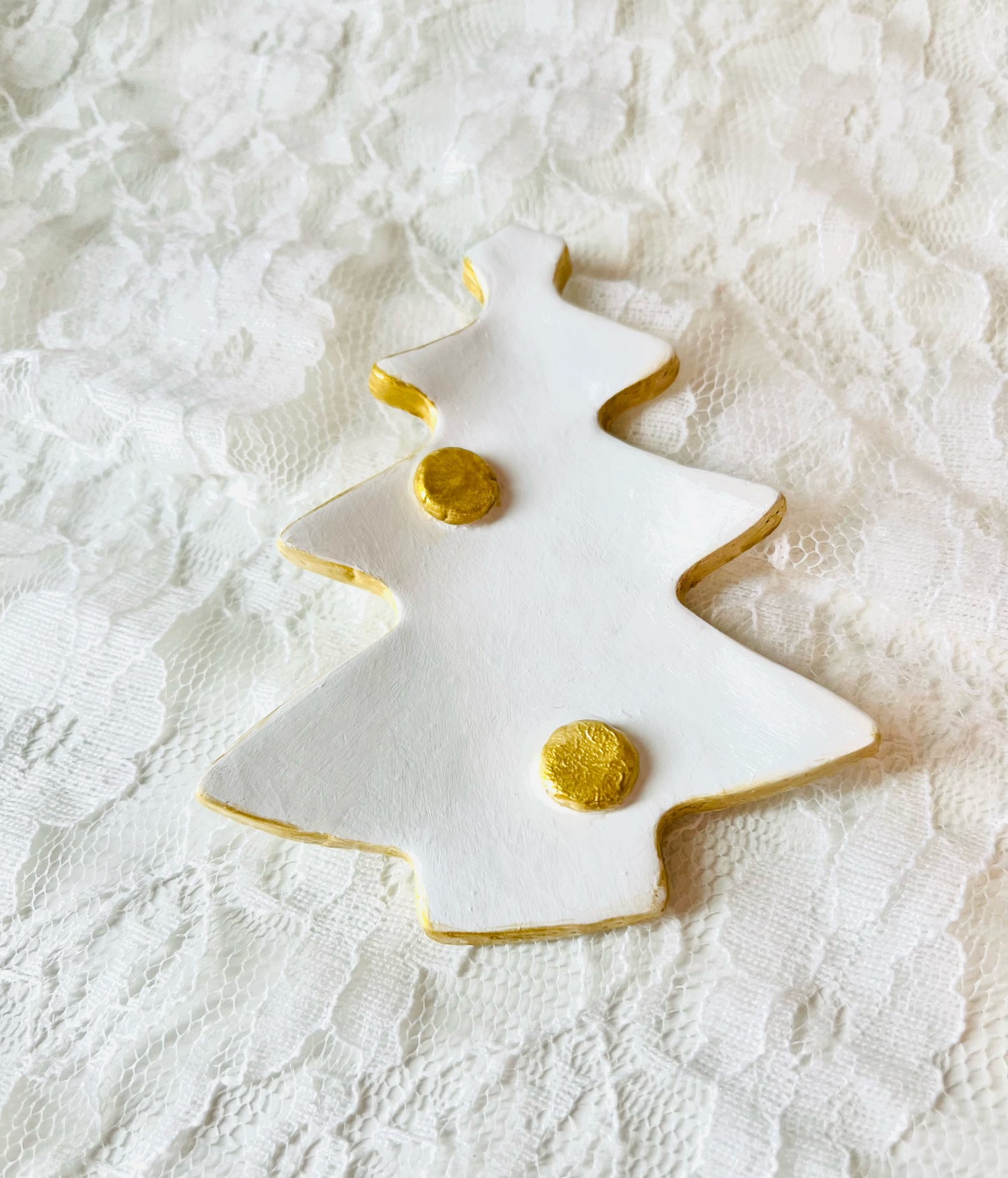 Holiday Christmas Tree Shaped Handmade Jewelry Dish