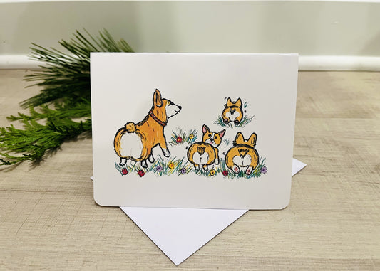Corgis Handmade Greeting Card