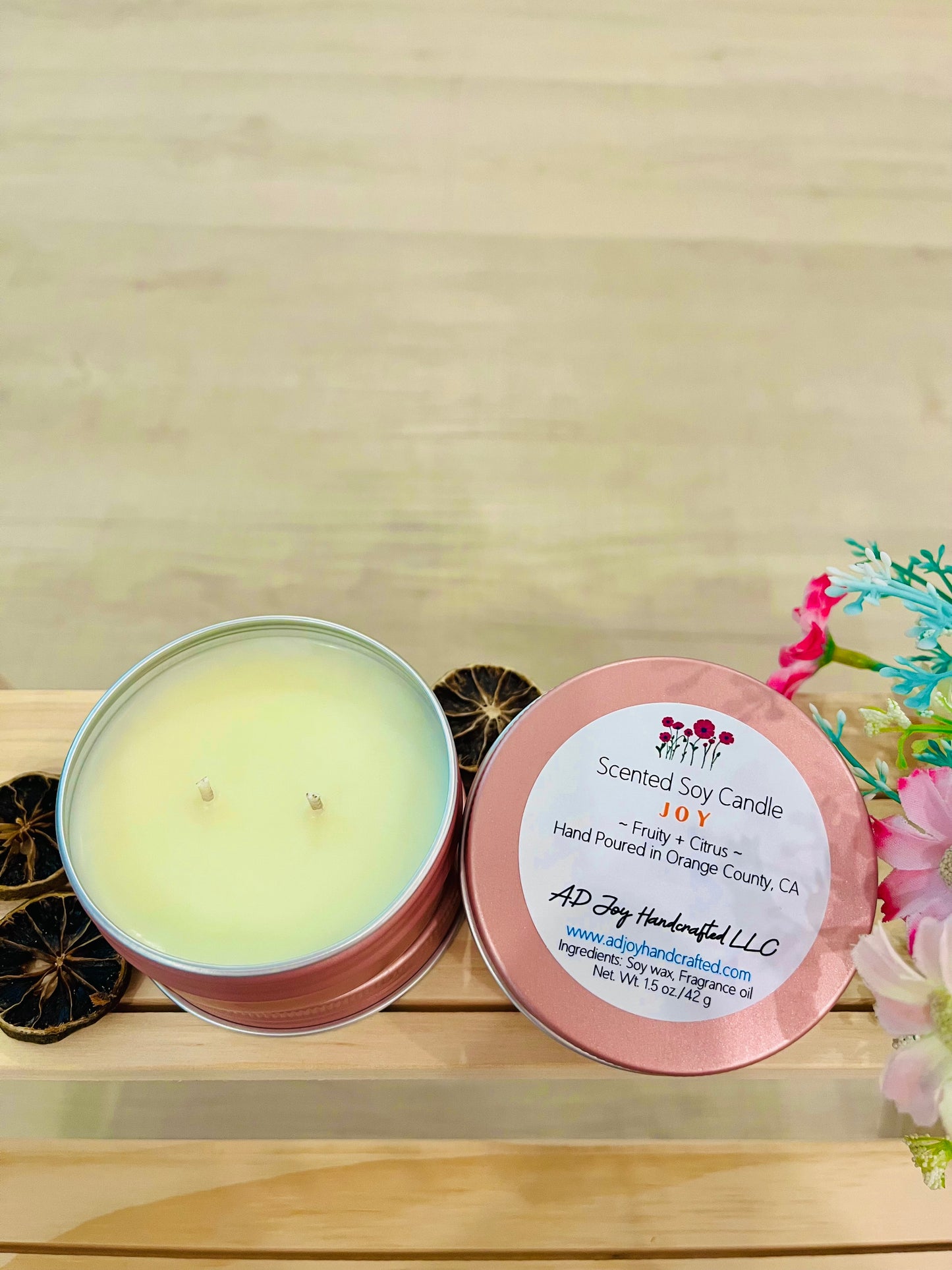 Fruity Aroma Hand Poured Soy Candle 1.5oz