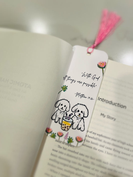 Bichon Frise Handmade Bookmark
