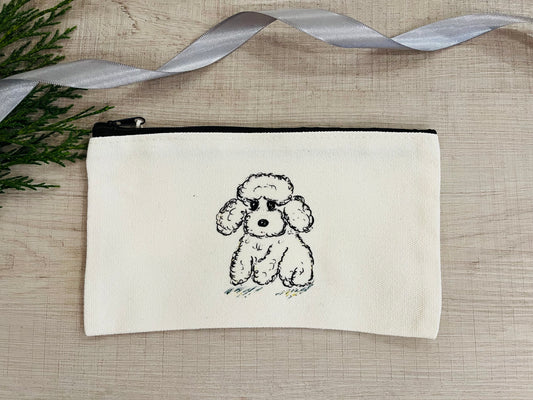 Canvas Pouch - Poodle