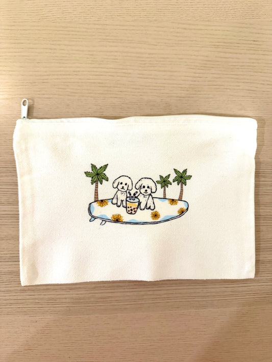 Pouch Surfboard Dog Design 2 Bulk Order (QTY 12)