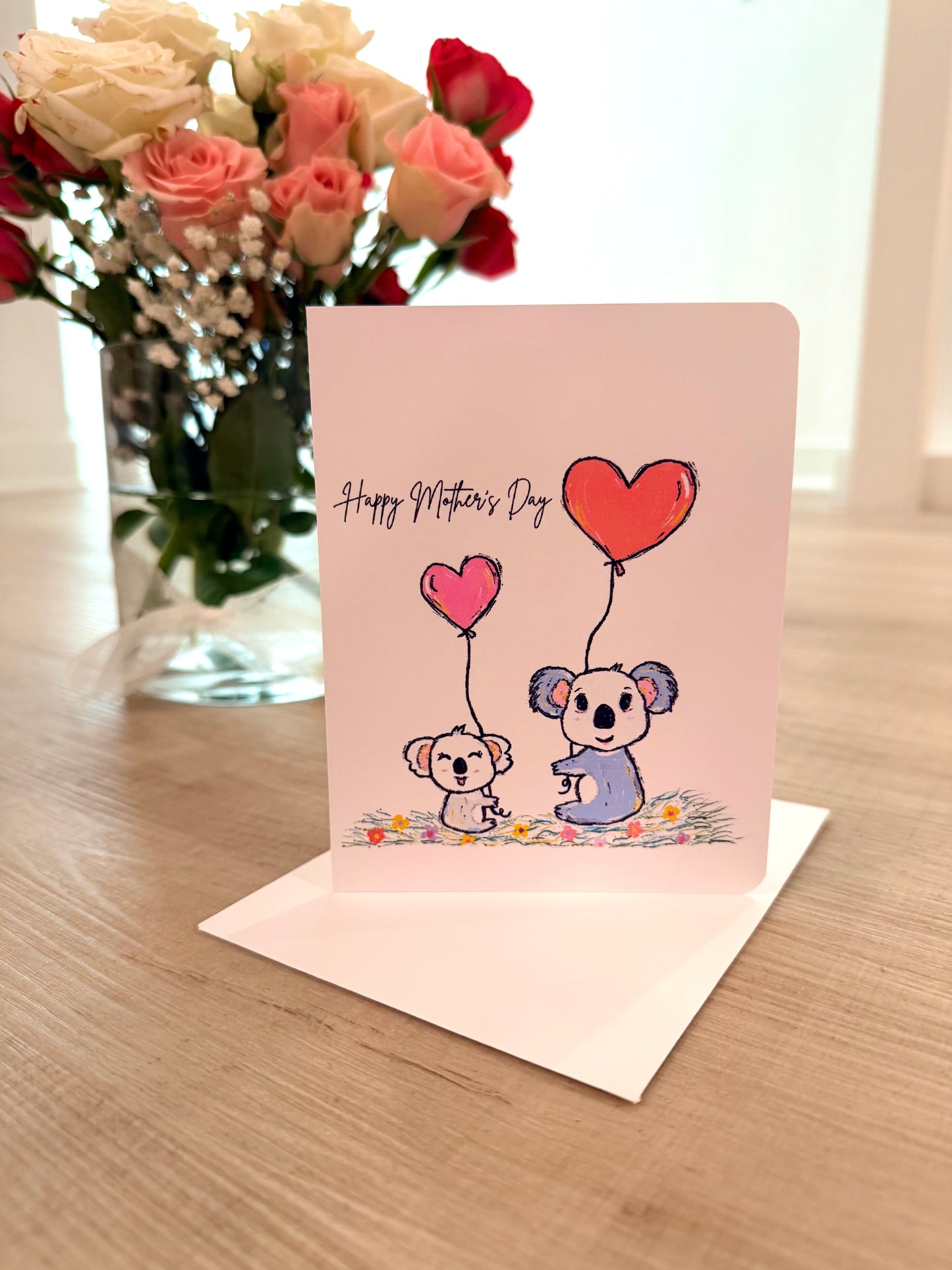 Sweet Koala Happy Mother's Day Handmade Greeting Card